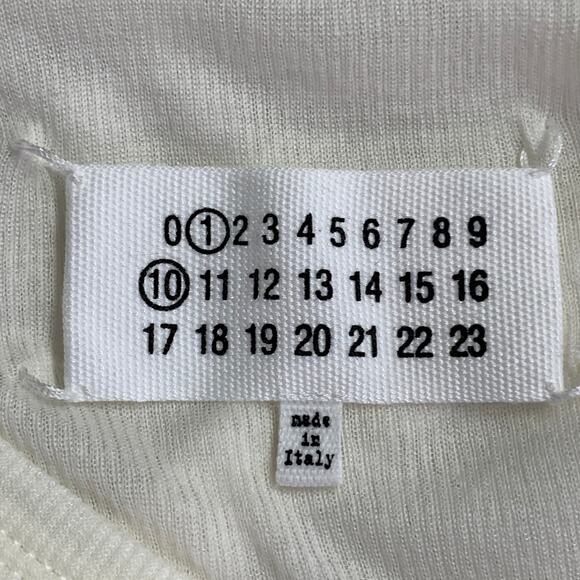 MAISON MARTIN MARGIELA Size S White Rib Knit Cotton Tank Top - Picture 5 of 6